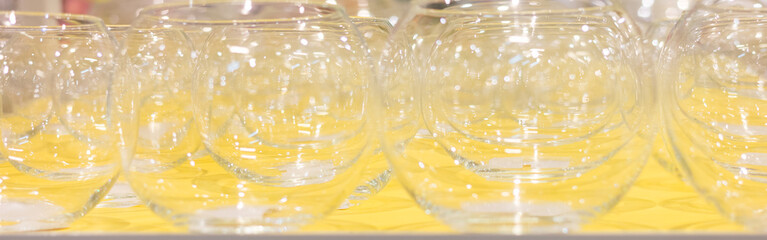 background of shiny vases