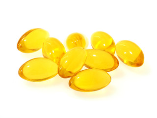 fish oil isolated on white background
