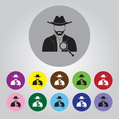 Detective vector icon