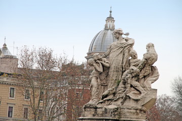 Obraz premium Ponte Vittorio Emanuele II Roma over river Tiber Rome Italy