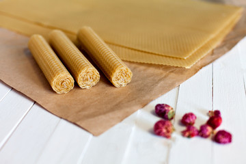 scented candles made from natural beeswax