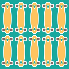 longboard poster on a colored background