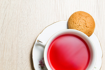 Cup of tea with cookies