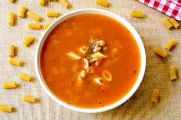 minestrone, typical italian soup