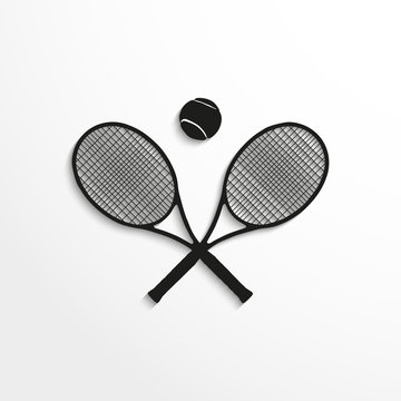 Sports symbol. Tennis. Vector icon.