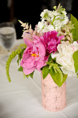 Pink Peonies in Pink Vase
