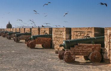 Artillery cannon in a fortress Essaouira, Morocco © galinaaksyenova