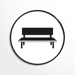 Outdoor bench. Vector icon.