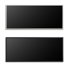 blank of white and black long led cinema display