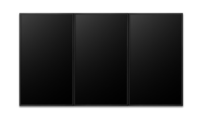 vertical flat screen of promotion display black combine