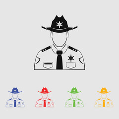 Sheriff Vector icon