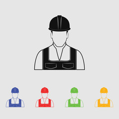 Worker Vector icon.