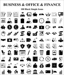 Business, Office & Finance 100 icons set