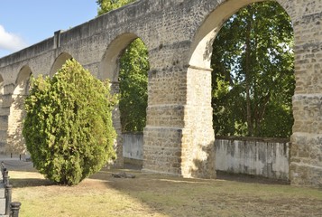 Fototapeta na wymiar Roman aqueduct in Coimbra, Portugal