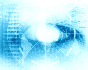 Obraz premium Eye scan with soft lines