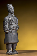 Terracotta figurine of ancient chinese warrior
