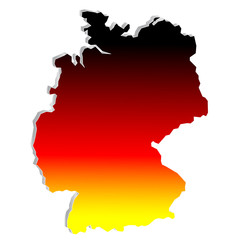 Landkarte Deutschland - 3D