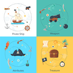 Pirate design concept set
