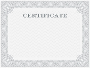 Horizontal certificate template