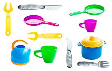 Texture - different children kitchen utensils
