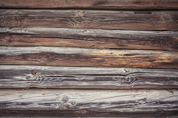 Rustic Log Cabin Wall