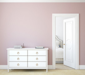 Hallway.3d rendering.