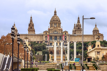 Fototapeta na wymiar Barcelona, National museum of Catalonia (MNAC), Spain. 