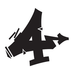 Graffiti Wildstyle Vector Tag “4” © HowLettery Studio