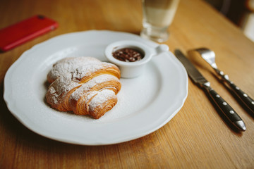 croissant with chocolate