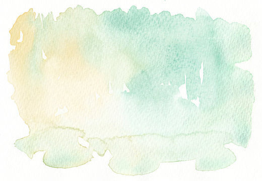 Light Tones Faded Yellow Green Watercolor Background