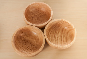wood cup from nature on the table