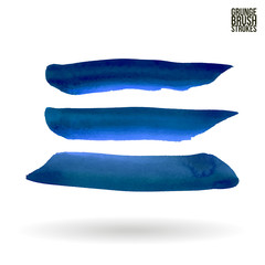 Watercolor strokes and texture. Vector design.
