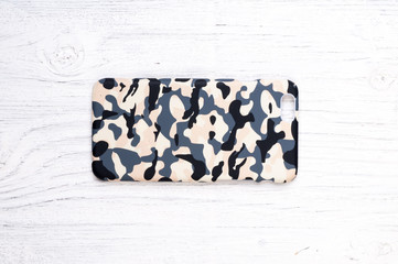 Military pattern smart phone cover white background