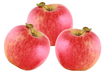 Red apples isolated on white