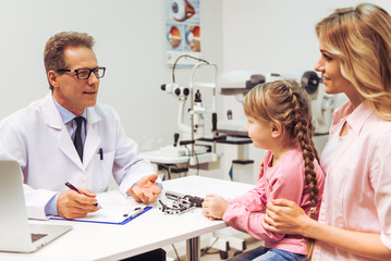 At the ophthalmologist