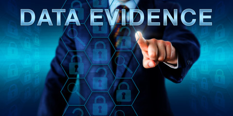 Investigator Pointing At DATA EVIDENCE.