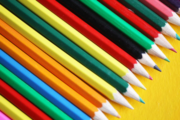 abstract color, color pencils