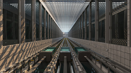 An open Elevator shaft at the business center © idcde
