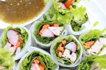 Spring rolls vietnamese food