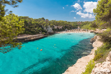View of the beautiful turquoise bay of Cala Llombards - Majorca - 4184