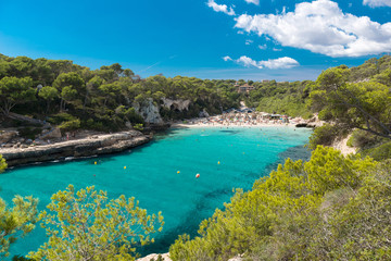 View of the beautiful turquoise bay of Cala Llombards - Majorca - 4189