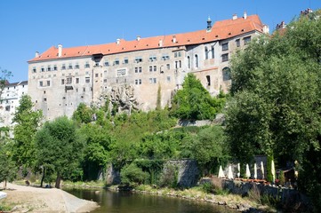 Fototapeta na wymiar Castle Cesky Krumlov in the southern Bohemia, Czech republic