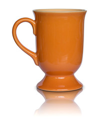 empty cup isolated on white background