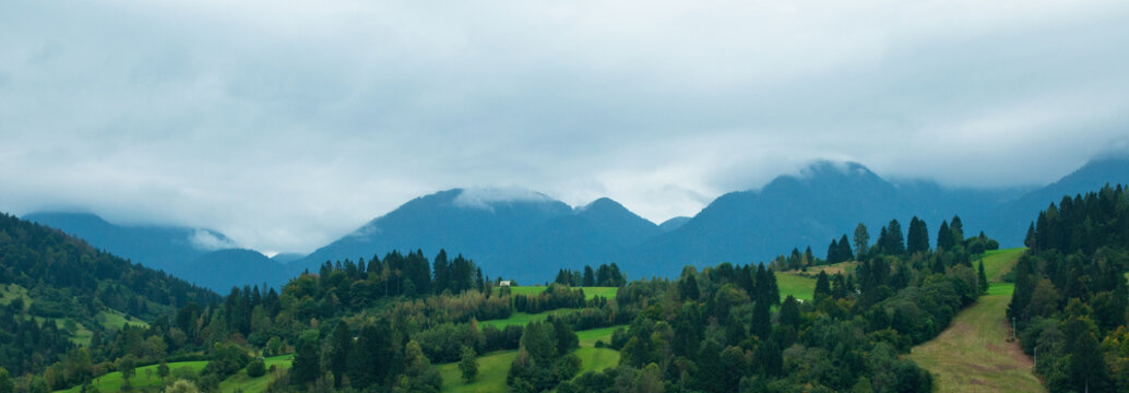 Nice mountain panorama of Slovenia