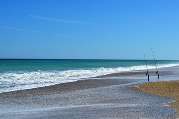 Fishing on the Beach