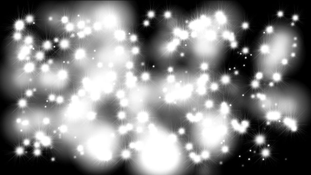 Множество ярких вспышек, анимация с альфа каналом