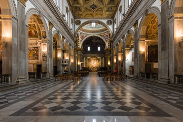 Church interior at Assisi, Italy