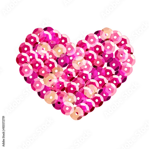 sequin hearts