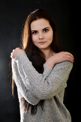 Beautiful woman with long hair