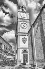 Bell and clock tower of Sant'Agata Cathedral, Gallipoli, Italy